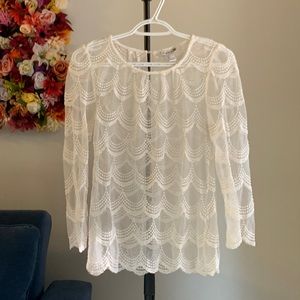 Forever 21 Sheer Long-Sleeve Top